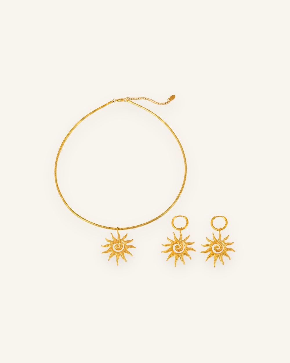 Solana Sun Necklace — Halsband och matchande örhängen som set | Alora Avenue
