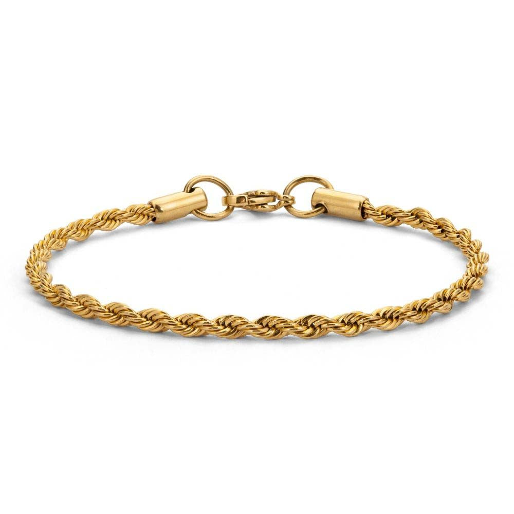 Aloe Allie Bracelet – guld Cordell-armband i rostfritt stål, PVD-pläterat för hållbarhet och vattentålighet.