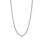 Aloe August Necklace – maffig silvercordell, 50 cm lång och 5 mm bred, med kraftfull design, tillverkad i rostfritt stål och hållbar PVD-plätering.