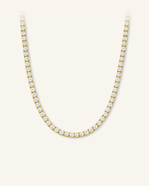 Amara Tennis Necklace -- Vattentålt halsband i guld | Alora Avenue
