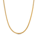 Girly Grace Necklace – guldfärgat halsband i rundad pansar-stil, 42 cm långt, med hållbar PVD-plätering och vattentålig design.