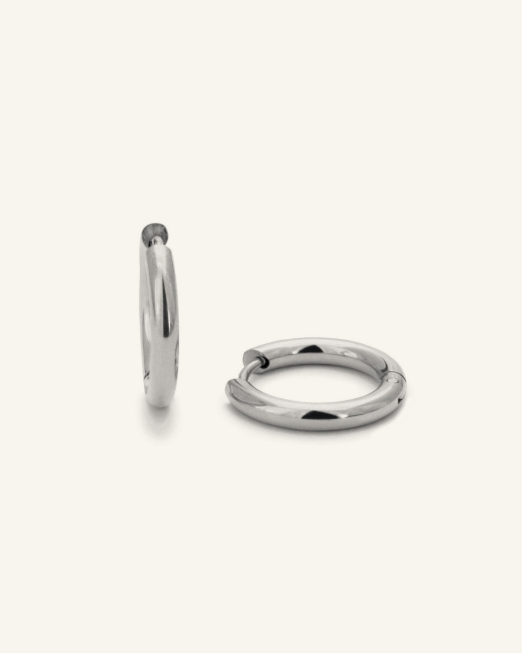 Luna Silvery Hoops