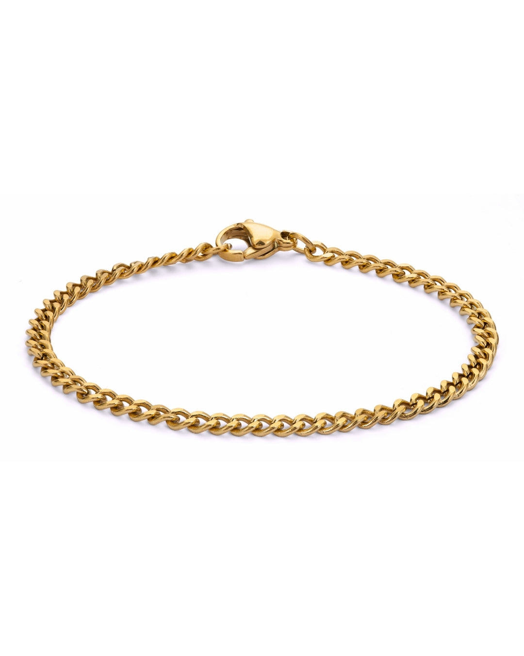 Michelle Mini Bracelet – guldfärgat pansararmband för barn, tillverkat i rostfritt stål och PVD-behandlat för hållbarhet och glans.