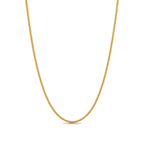 Sally Serpent Necklace – guldorpkedja med kantig länkstruktur, 45 cm lång, 2 mm bred, tillverkad i rostfritt stål och PVD-pläterad i 18K guld.
