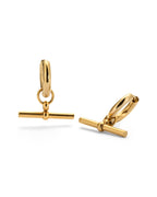 Sonic Eclipse Hoops med T-lås-detalj i 18K guldplätering, tillverkade i återvinningsbart rostfritt stål.