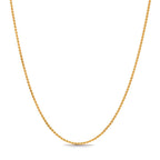 Svea Saffron Necklace – guldigt halsband med minimalistisk design, 42 cm långt, PVD-pläterat i 18K guld för hållbarhet och glans.