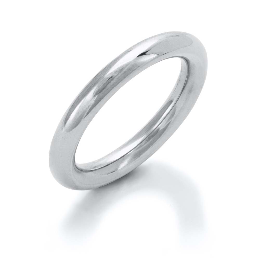 Tampa Tube Ring – Stilfull silvrig tubring med en bredd på 3 mm, modern och distinkt design.