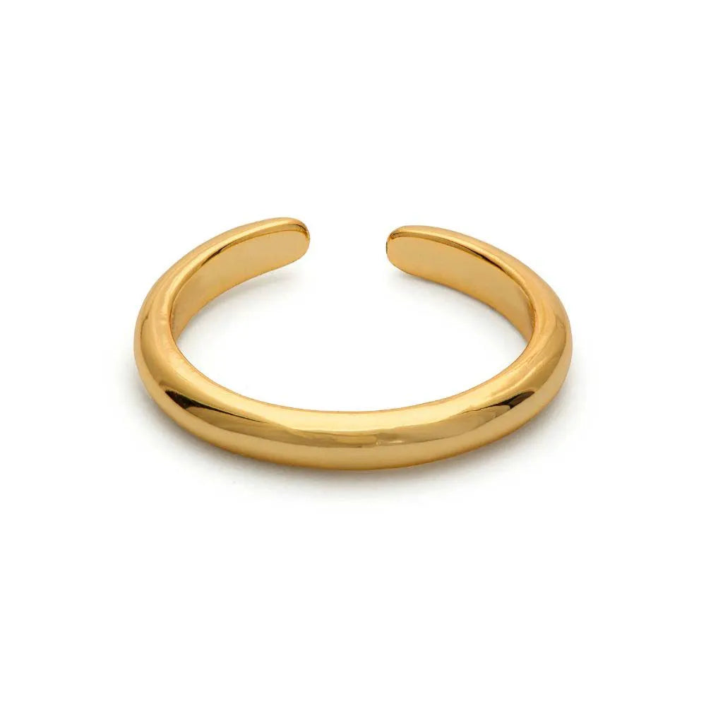 Tina Toe Ring – Justerbar guldig tåring med subtil glamour och elegant design.