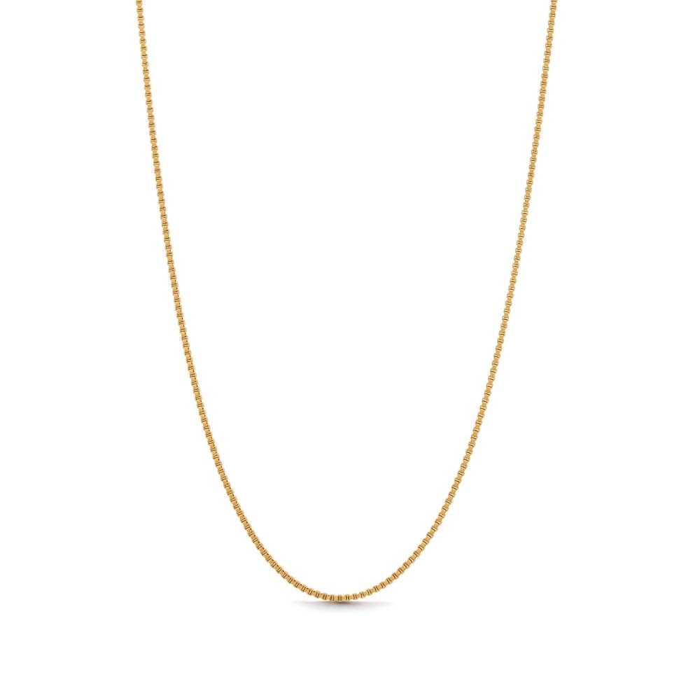 En tidlös och elegant Valerie Venezia Necklace i guld, idealisk för att bäras med hängsmycken. Tillverkad i rostfritt stål och PVD-plätering för långvarig glans och vattentålighet.